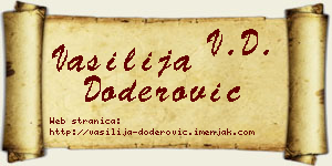 Vasilija Doderović vizit kartica